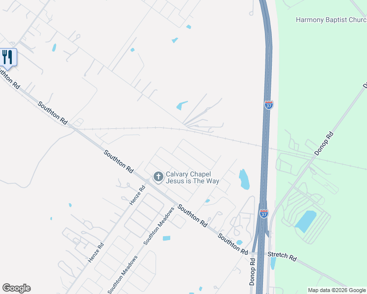 map of restaurants, bars, coffee shops, grocery stores, and more near 12911 Wrangler Way in San Antonio