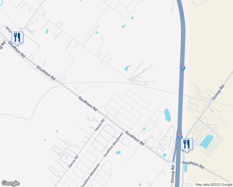 map of restaurants, bars, coffee shops, grocery stores, and more near 4311 Stetson Park in San Antonio