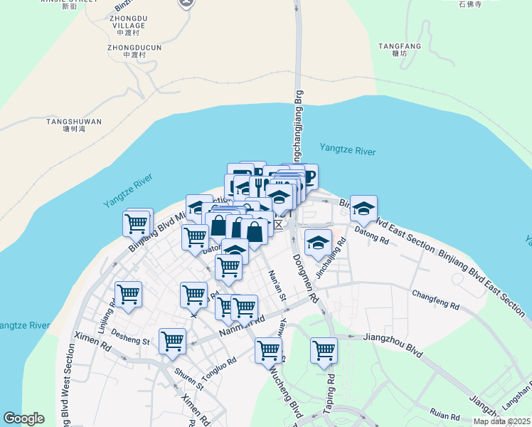 map of restaurants, bars, coffee shops, grocery stores, and more near in 