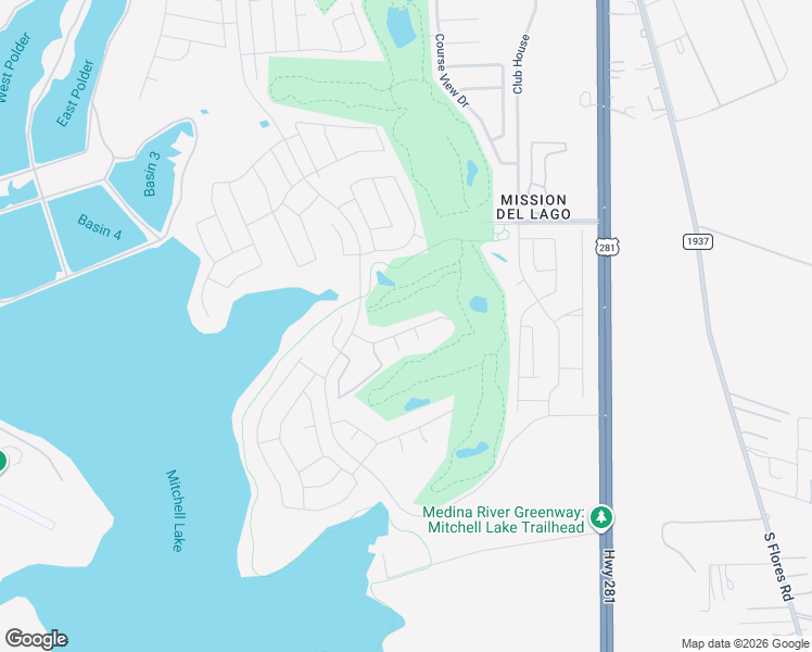 map of restaurants, bars, coffee shops, grocery stores, and more near 1250 Mission Grande in San Antonio