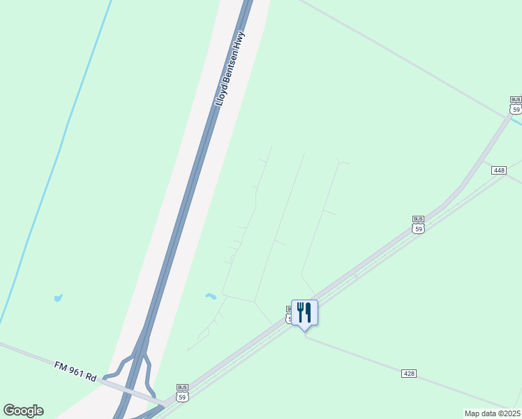 map of restaurants, bars, coffee shops, grocery stores, and more near 726 Wilderness Trail in Wharton