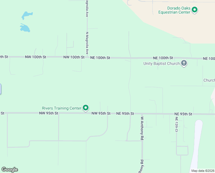 map of restaurants, bars, coffee shops, grocery stores, and more near 151 Northeast 95th Street in Ocala