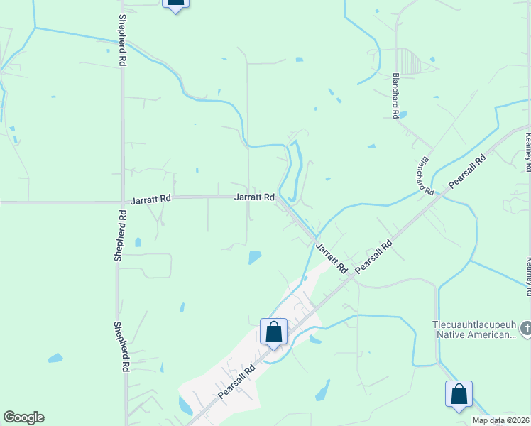 map of restaurants, bars, coffee shops, grocery stores, and more near 11038 Jarratt Road in Atascosa
