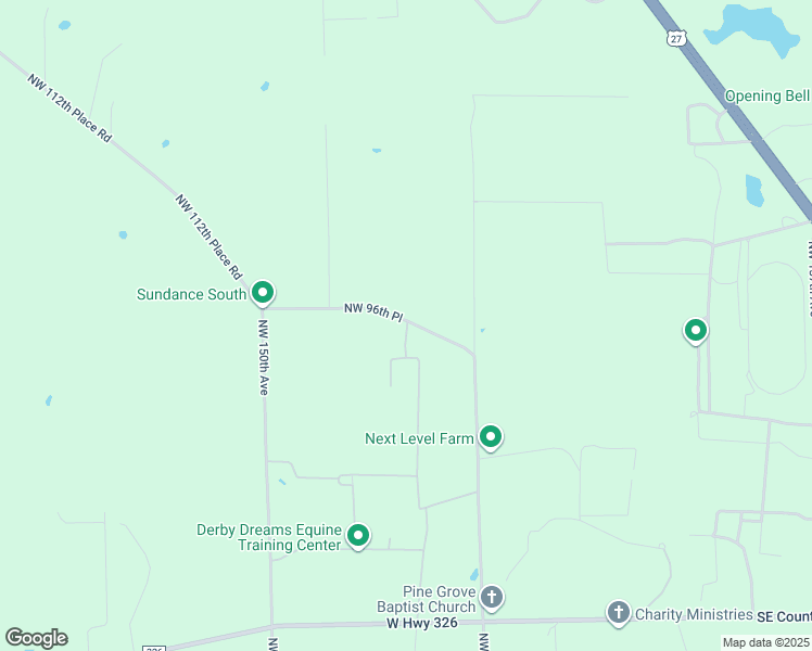 map of restaurants, bars, coffee shops, grocery stores, and more near 14670 Northwest 96th Place in Morriston
