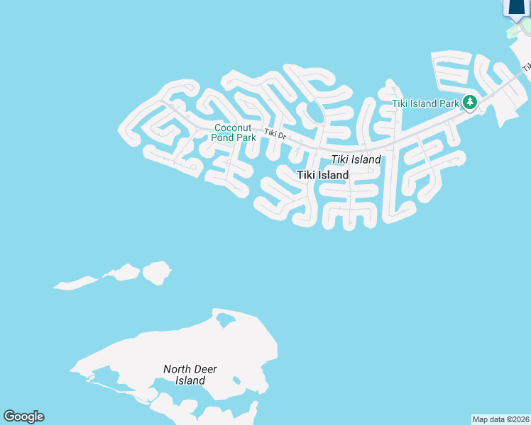 map of restaurants, bars, coffee shops, grocery stores, and more near 1405 Palmetto Drive in Tiki Island