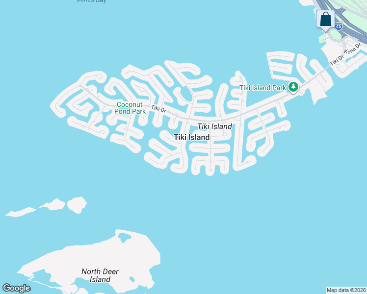 map of restaurants, bars, coffee shops, grocery stores, and more near 206 Tamana Drive in Galveston