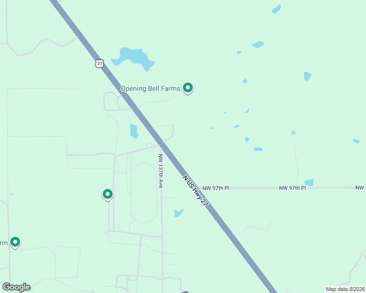 map of restaurants, bars, coffee shops, grocery stores, and more near 13665 U.S. 27 in Ocala