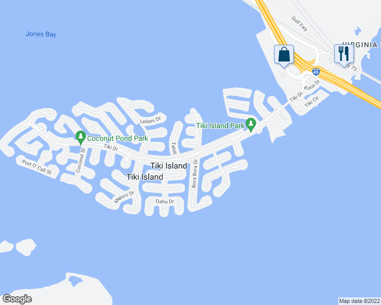 1106 Tiki Drive, Tiki Island TX Walk Score