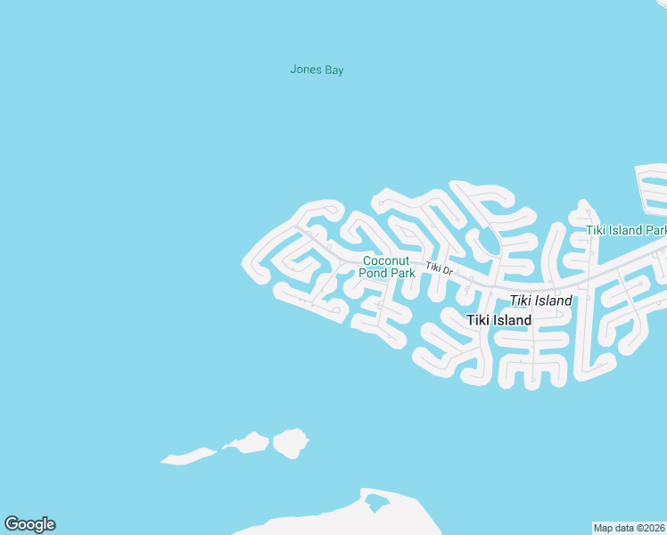 map of restaurants, bars, coffee shops, grocery stores, and more near 222 Easterly Drive in Tiki Island