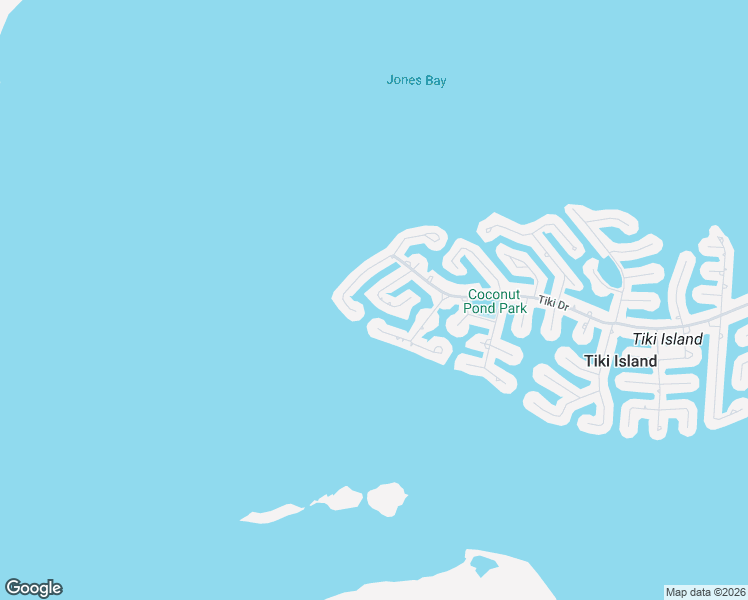 map of restaurants, bars, coffee shops, grocery stores, and more near 159 Bamaku Bend in Tiki Island