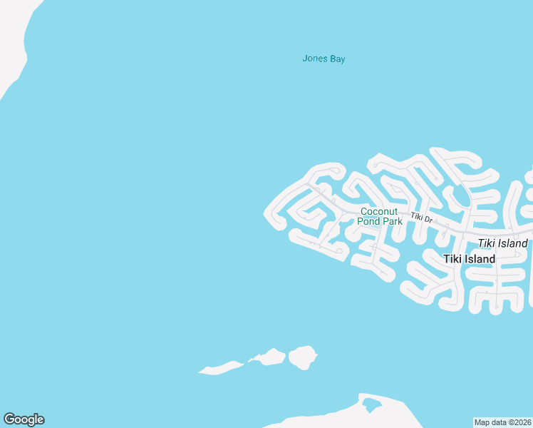 map of restaurants, bars, coffee shops, grocery stores, and more near 123 Isles End Road in Tiki Island