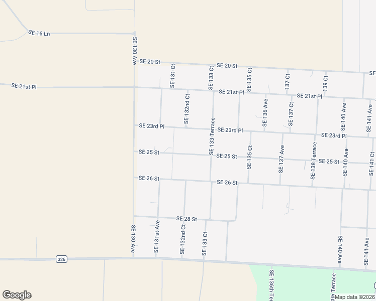 map of restaurants, bars, coffee shops, grocery stores, and more near 13300-13350 Southeast 25 Street in Morriston