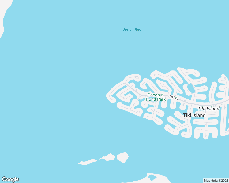 map of restaurants, bars, coffee shops, grocery stores, and more near 159 Bamaku Bend in Tiki Island