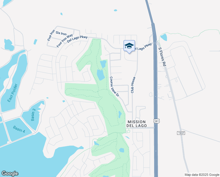 map of restaurants, bars, coffee shops, grocery stores, and more near 12443 Course View Drive in San Antonio