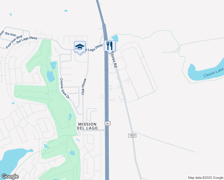 map of restaurants, bars, coffee shops, grocery stores, and more near 12020 U.S. 281 in San Antonio