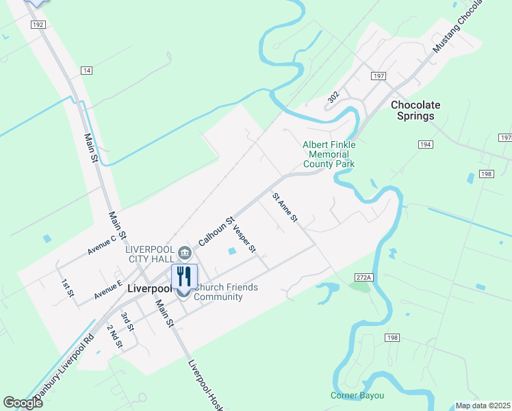 map of restaurants, bars, coffee shops, grocery stores, and more near 8603 County Road 171 in Liverpool