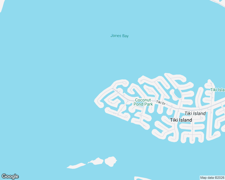 map of restaurants, bars, coffee shops, grocery stores, and more near 1854 Tiki Drive in Tiki Island