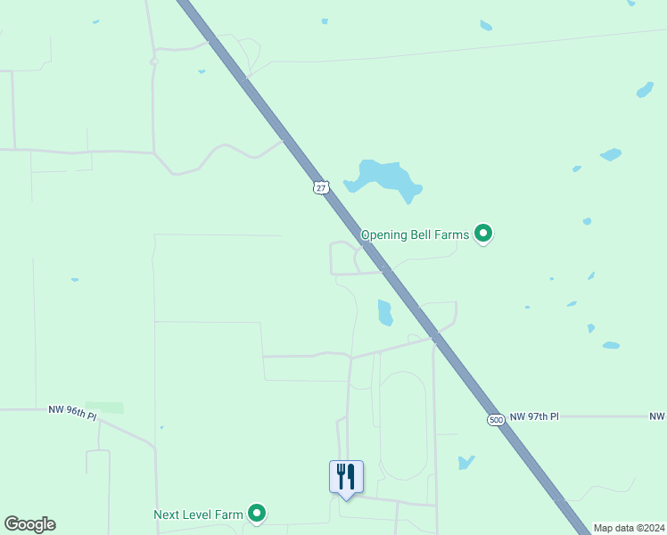 map of restaurants, bars, coffee shops, grocery stores, and more near 14108 U.S. 27 in Morriston