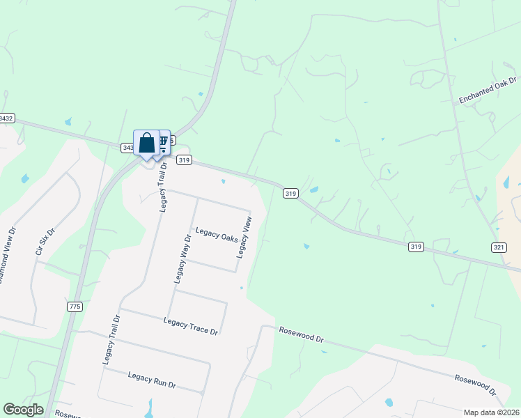 map of restaurants, bars, coffee shops, grocery stores, and more near 144 Legacy View in La Vernia