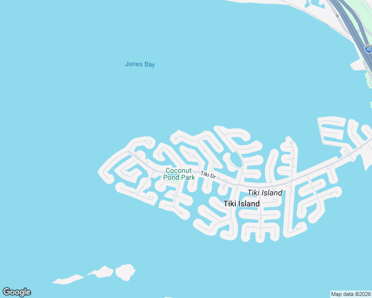 map of restaurants, bars, coffee shops, grocery stores, and more near 514 Neptune Circle in Galveston