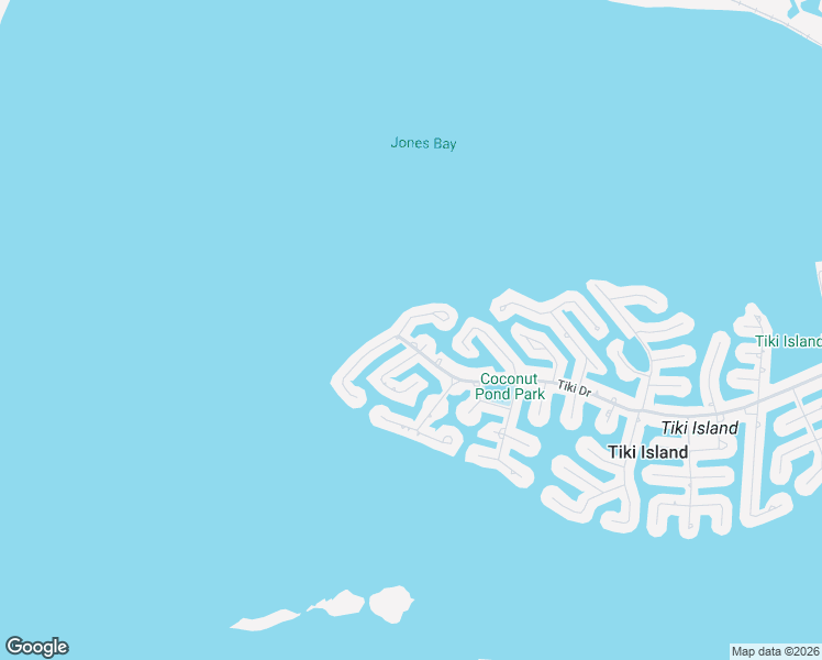 map of restaurants, bars, coffee shops, grocery stores, and more near 1854 Tiki Drive in Tiki Island