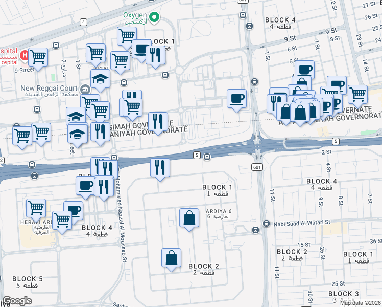map of restaurants, bars, coffee shops, grocery stores, and more near in 