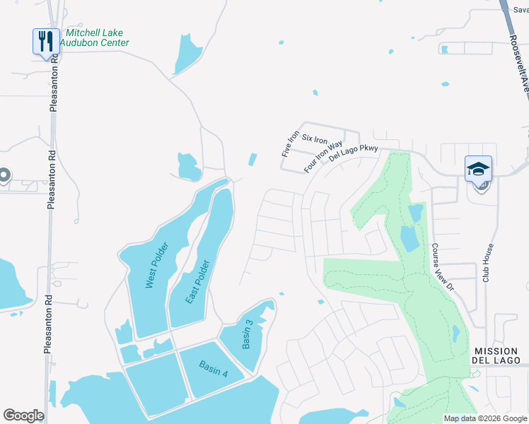 map of restaurants, bars, coffee shops, grocery stores, and more near 11639 Pelican Pass in San Antonio