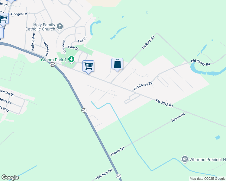 map of restaurants, bars, coffee shops, grocery stores, and more near 111 Stavena Road in Wharton