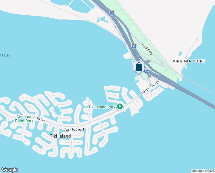 map of restaurants, bars, coffee shops, grocery stores, and more near 438 Jeanie Lynn Street in Tiki Island