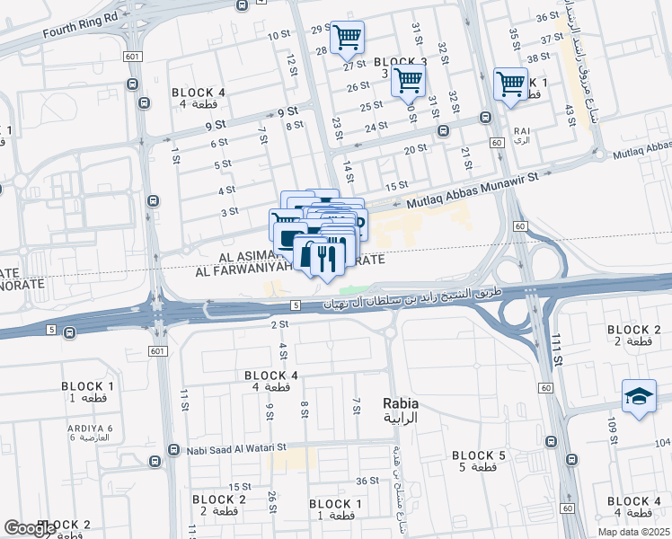 map of restaurants, bars, coffee shops, grocery stores, and more near in 