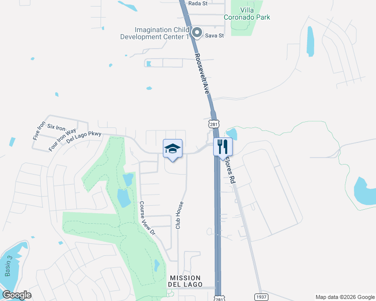 map of restaurants, bars, coffee shops, grocery stores, and more near in San Antonio