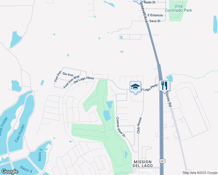 map of restaurants, bars, coffee shops, grocery stores, and more near 12211 Course View Drive in San Antonio