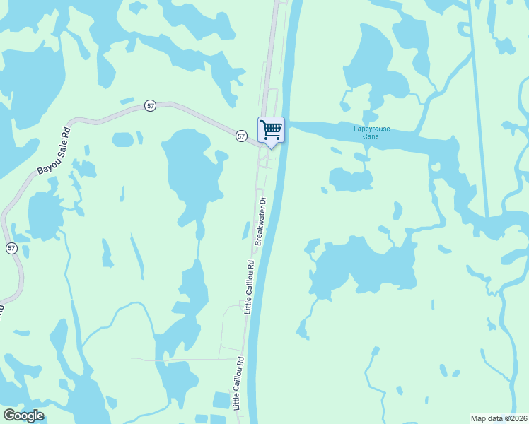 map of restaurants, bars, coffee shops, grocery stores, and more near 7330 Breakwater Drive in Chauvin