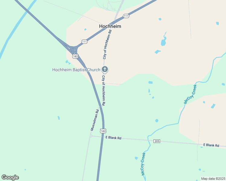 map of restaurants, bars, coffee shops, grocery stores, and more near 179 City of Hochheim Road in Yoakum