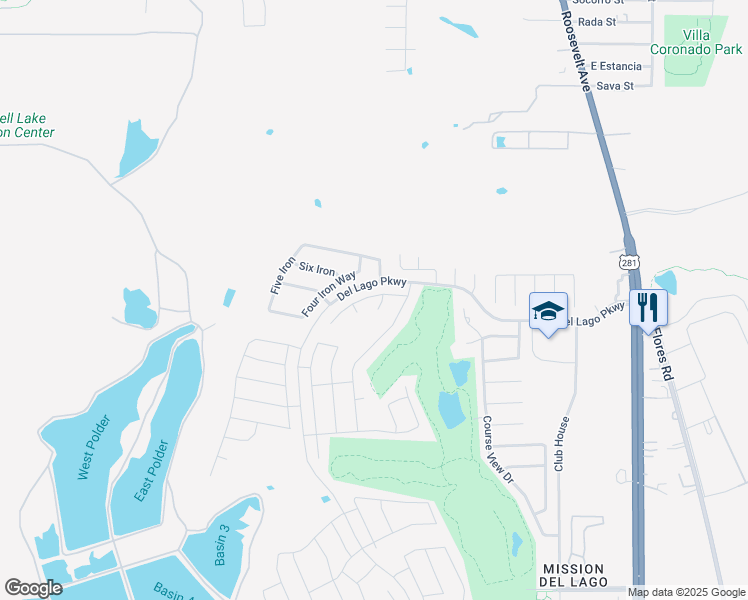 map of restaurants, bars, coffee shops, grocery stores, and more near 11215 Two Iron in San Antonio