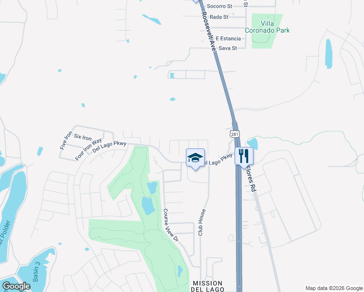 map of restaurants, bars, coffee shops, grocery stores, and more near 12107 Chi Chis Cove in San Antonio