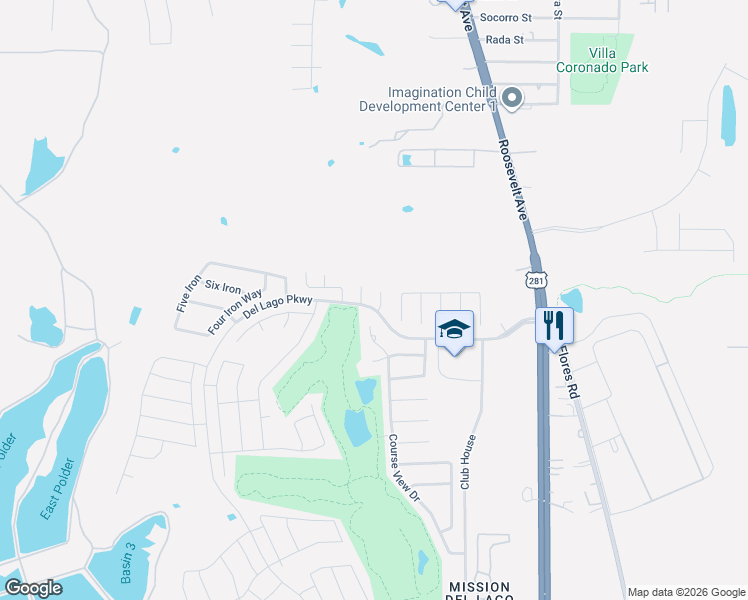 map of restaurants, bars, coffee shops, grocery stores, and more near 11314 Par One in San Antonio