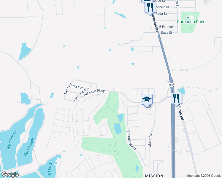 map of restaurants, bars, coffee shops, grocery stores, and more near 11218 Tee Time in San Antonio