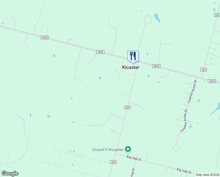 map of restaurants, bars, coffee shops, grocery stores, and more near 300 County Road 324 in Adkins