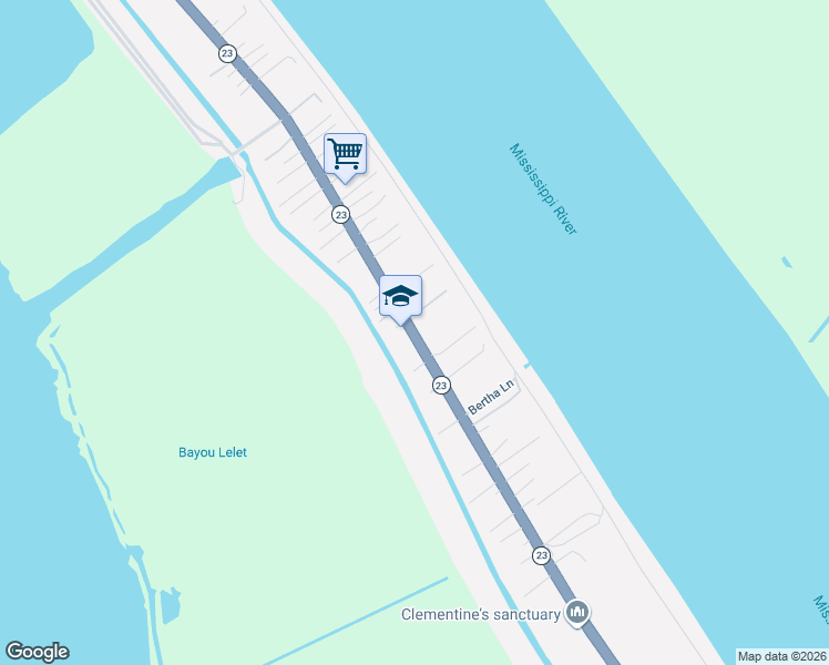 map of restaurants, bars, coffee shops, grocery stores, and more near in Boothville-Venice