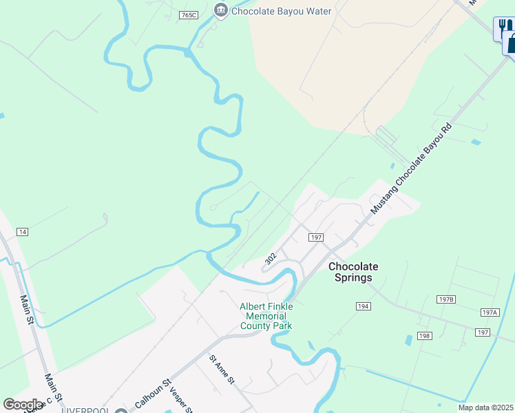 map of restaurants, bars, coffee shops, grocery stores, and more near 7818 Bayou Drive in Alvin