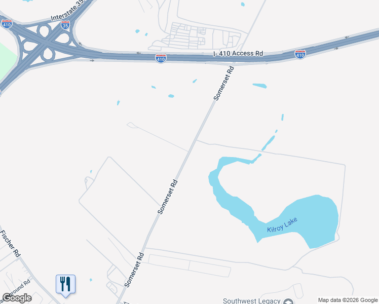 map of restaurants, bars, coffee shops, grocery stores, and more near 12300 Somerset Road in Von Ormy