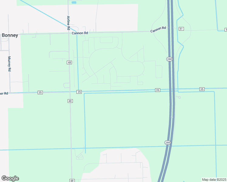 map of restaurants, bars, coffee shops, grocery stores, and more near County Road 35 in Brazoria County