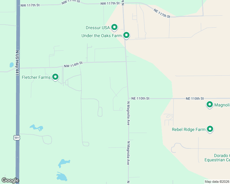 map of restaurants, bars, coffee shops, grocery stores, and more near 11080 North Magnolia Avenue in Ocala
