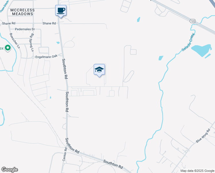 map of restaurants, bars, coffee shops, grocery stores, and more near 3712 Farm Road in San Antonio