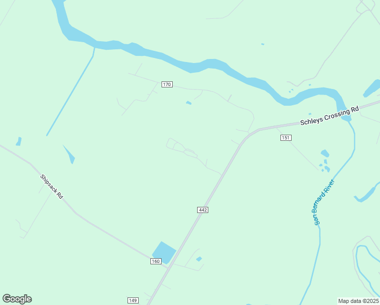 map of restaurants, bars, coffee shops, grocery stores, and more near 11747 Farm to Market Road 442 in Boling-Iago