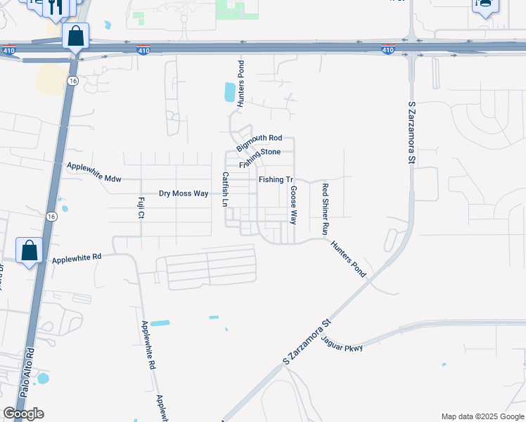 map of restaurants, bars, coffee shops, grocery stores, and more near 2031 Catfish Pond in San Antonio