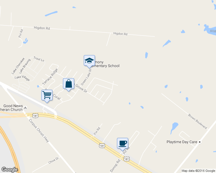 map of restaurants, bars, coffee shops, grocery stores, and more near 5635 Green House Dr in San Antonio