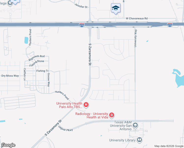 map of restaurants, bars, coffee shops, grocery stores, and more near 10578 South Zarzamora Street in San Antonio