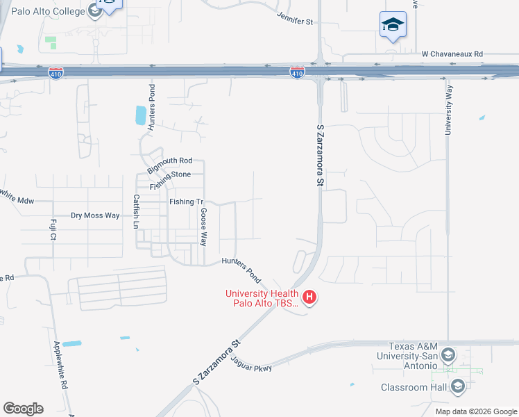 map of restaurants, bars, coffee shops, grocery stores, and more near 1936 Southwest Loop 410 in San Antonio